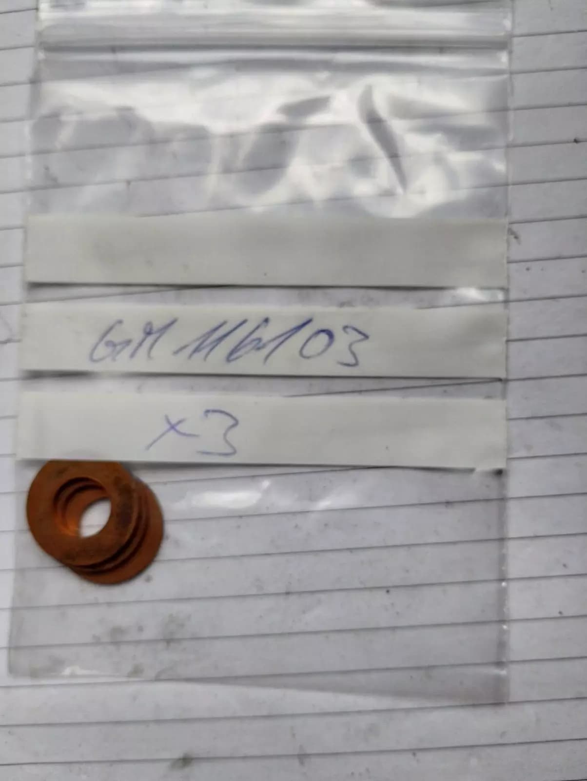 ORIGINAL VW GROUP PARTS, WASHER DRAIN PLUG GEARBOX 3 PCS No: GM116103