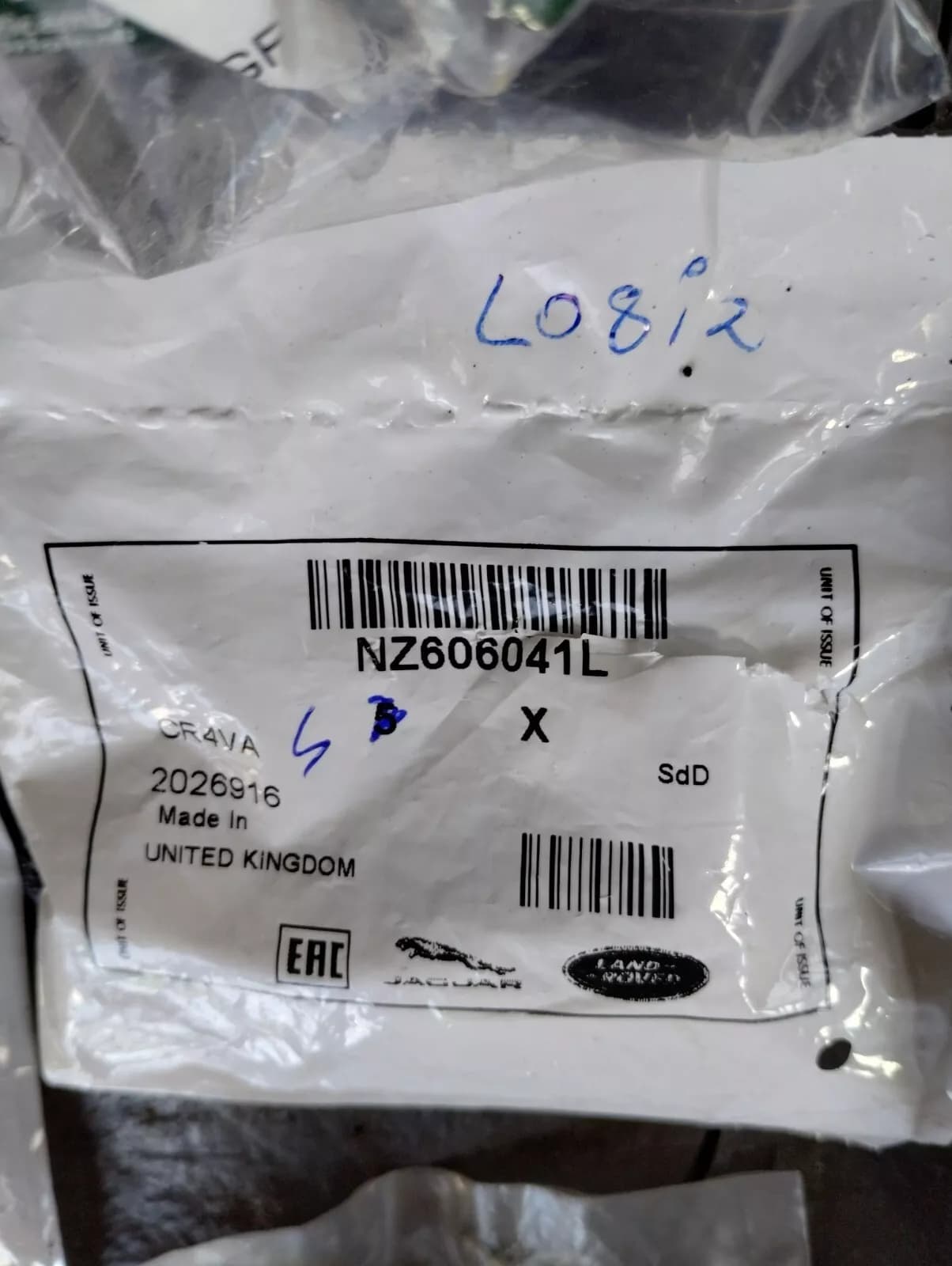 Genuine Jaguar, Land Rover, nut 4 Pcs No: NZ606041L