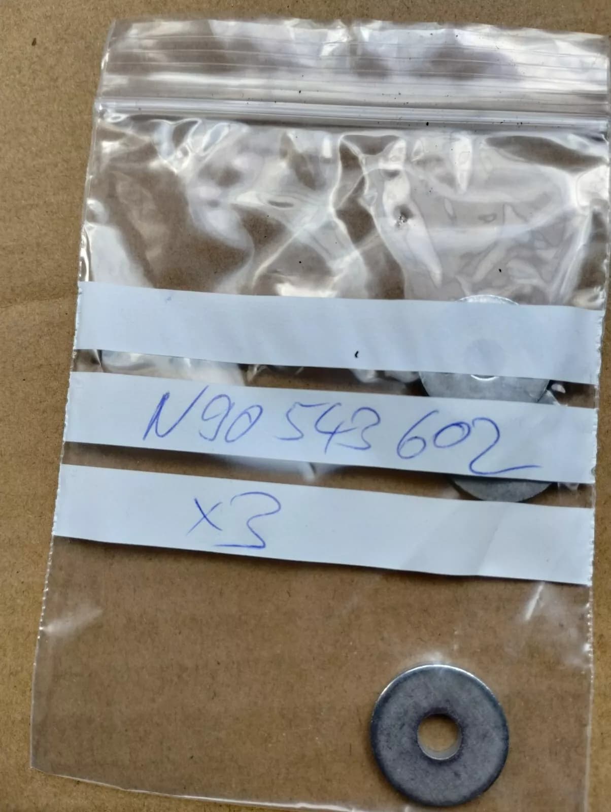 ORIGINAL VW GROUP PARTS, WASHER 3 PCS Nr: N90543602