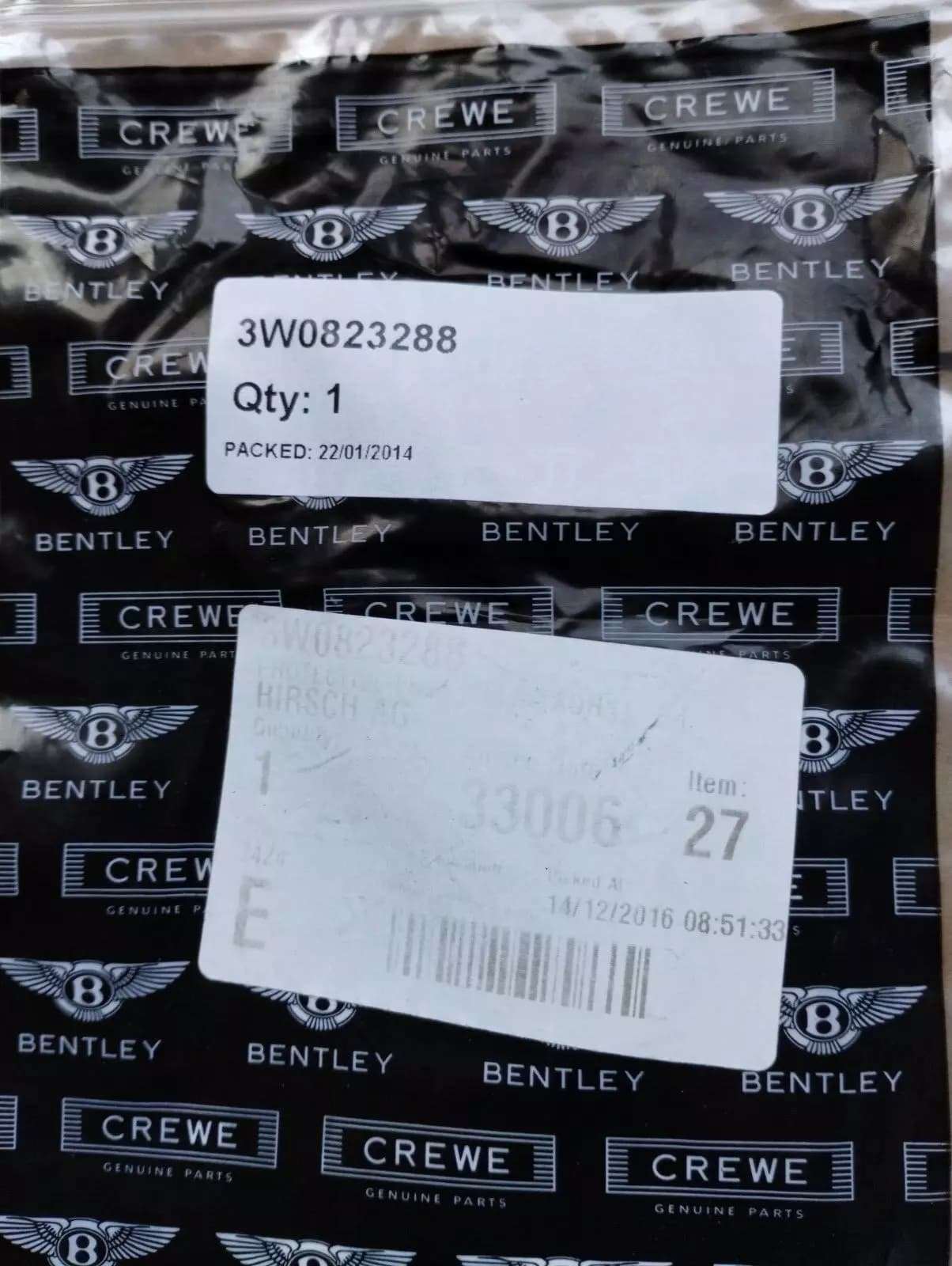 ORIGINAL BENTLEY PROTECTIVE FILM (SELF-ADH) 1 PCS Nr: 3W0823288