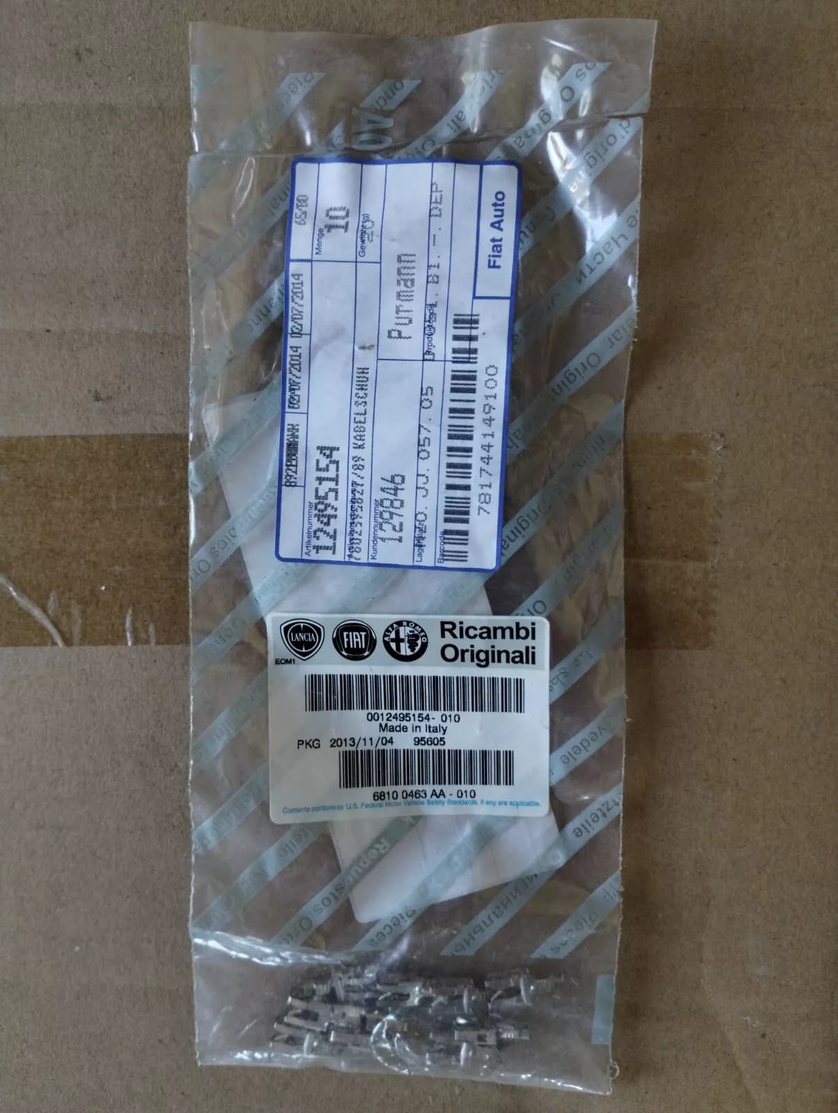 Genuine FIAT, Alfa Romeo, Lancia, terminal 10 pcs Nr: 12495154