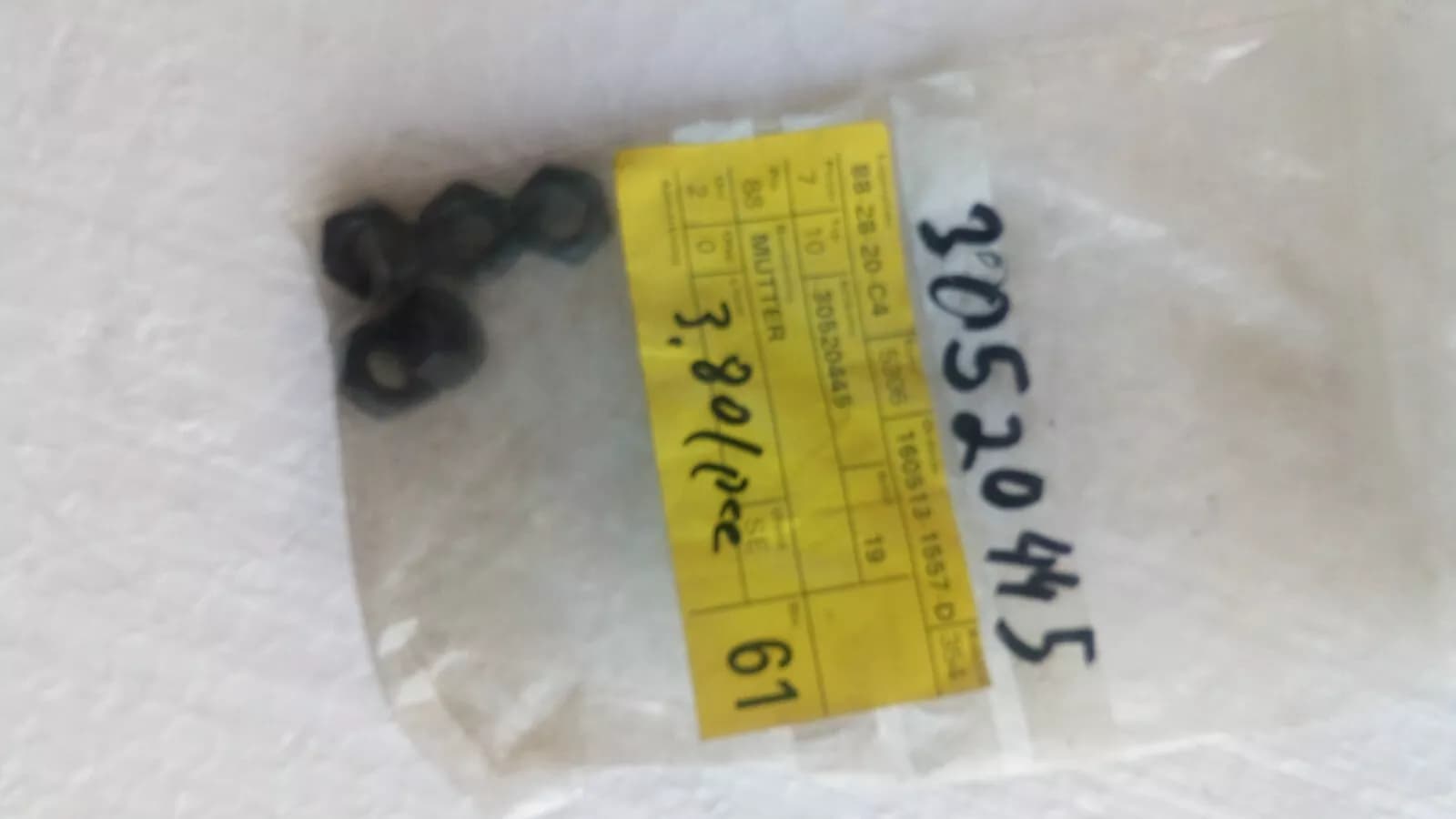 SAAB 900, 9-3, 9000, 9-5 Turbo nut, no: 30520445 1pcs