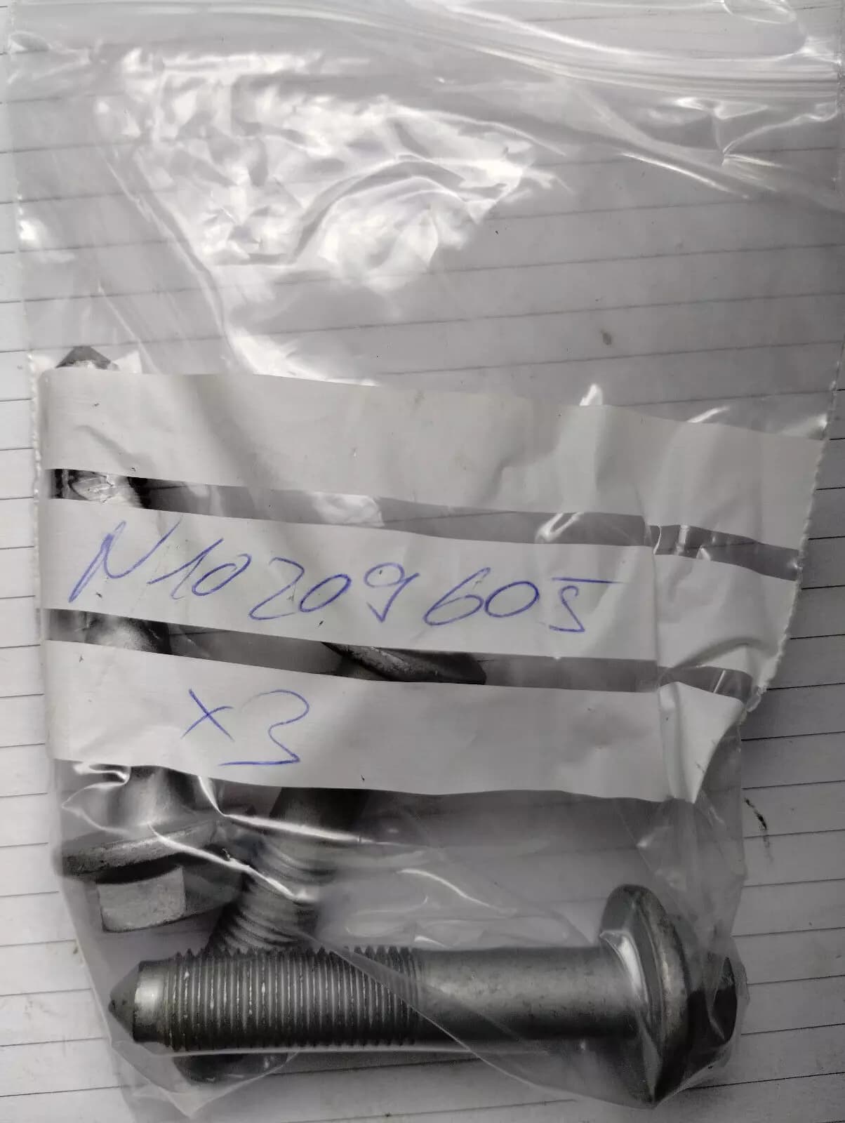 ORIGINAL VW GROUP PARTS, SCREW M12*65 3 PCS No: N10209605