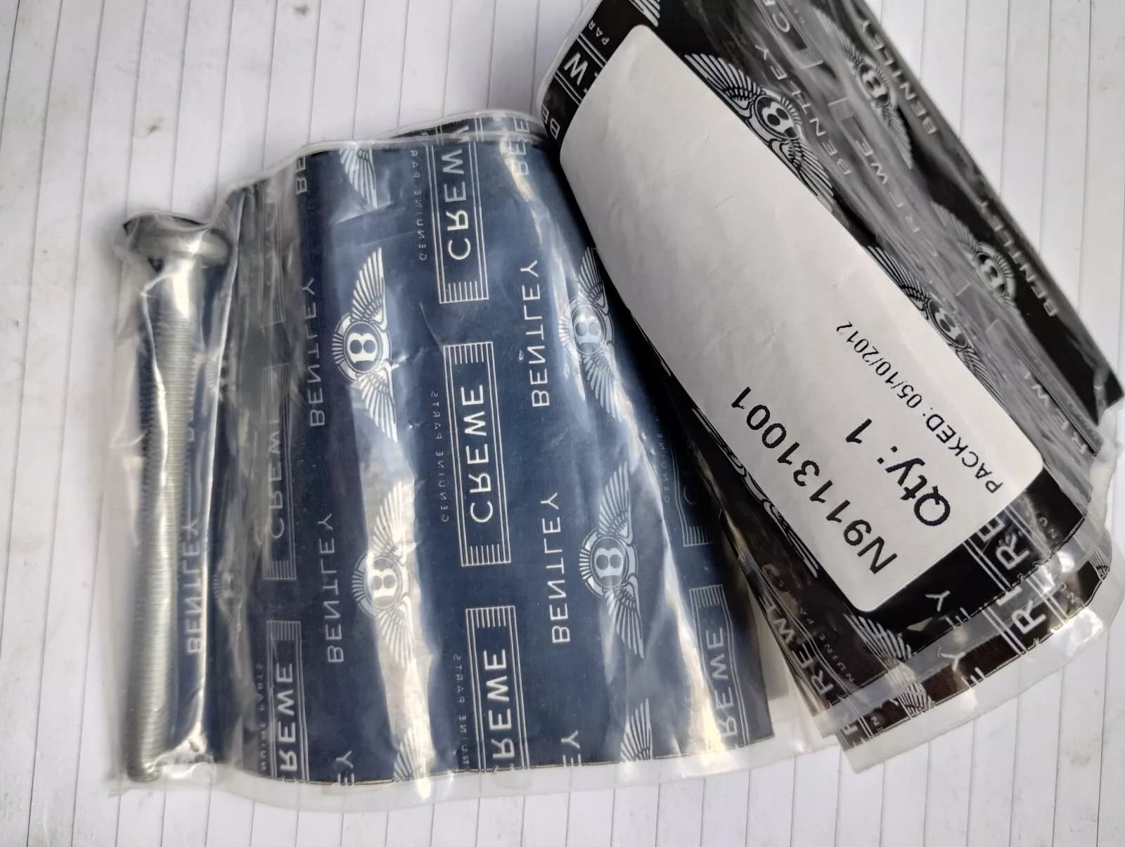 ORIGINAL VW GROUP PARTS, HEXAGON SOCKET HEAD BOLT 4 PCS No: N91131001