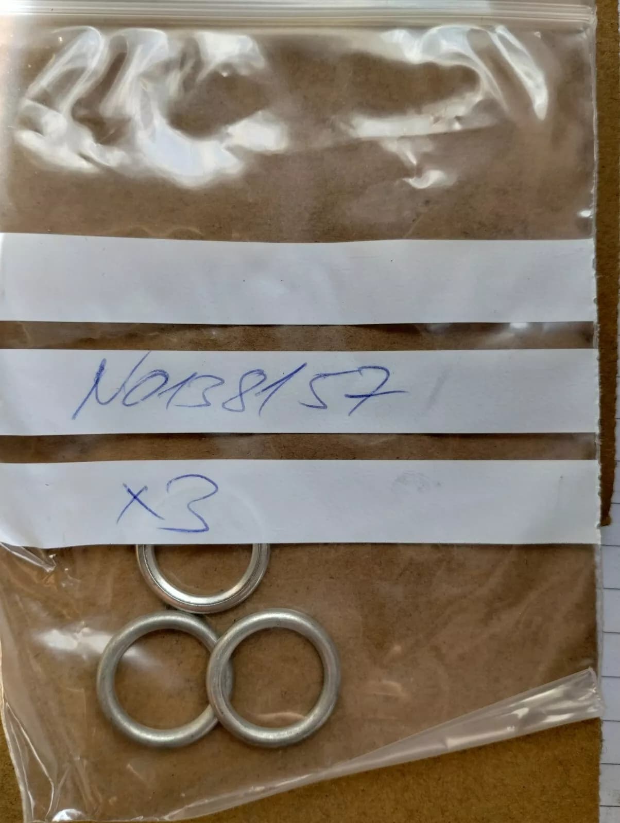 ORIGINAL VW GROUP PARTS, SEALING RING DRAIN PLUG 3 PCS No: N0138157