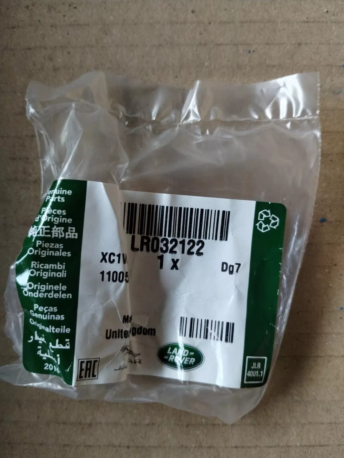 Genuine Jaguar, Land Rover, cover cap 5 Pcs Nr: LR032122