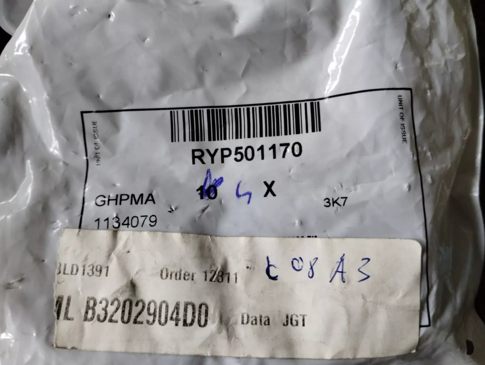 Genuine Jaguar, Land Rover, bolt 4 pcs Nr: RYP501170