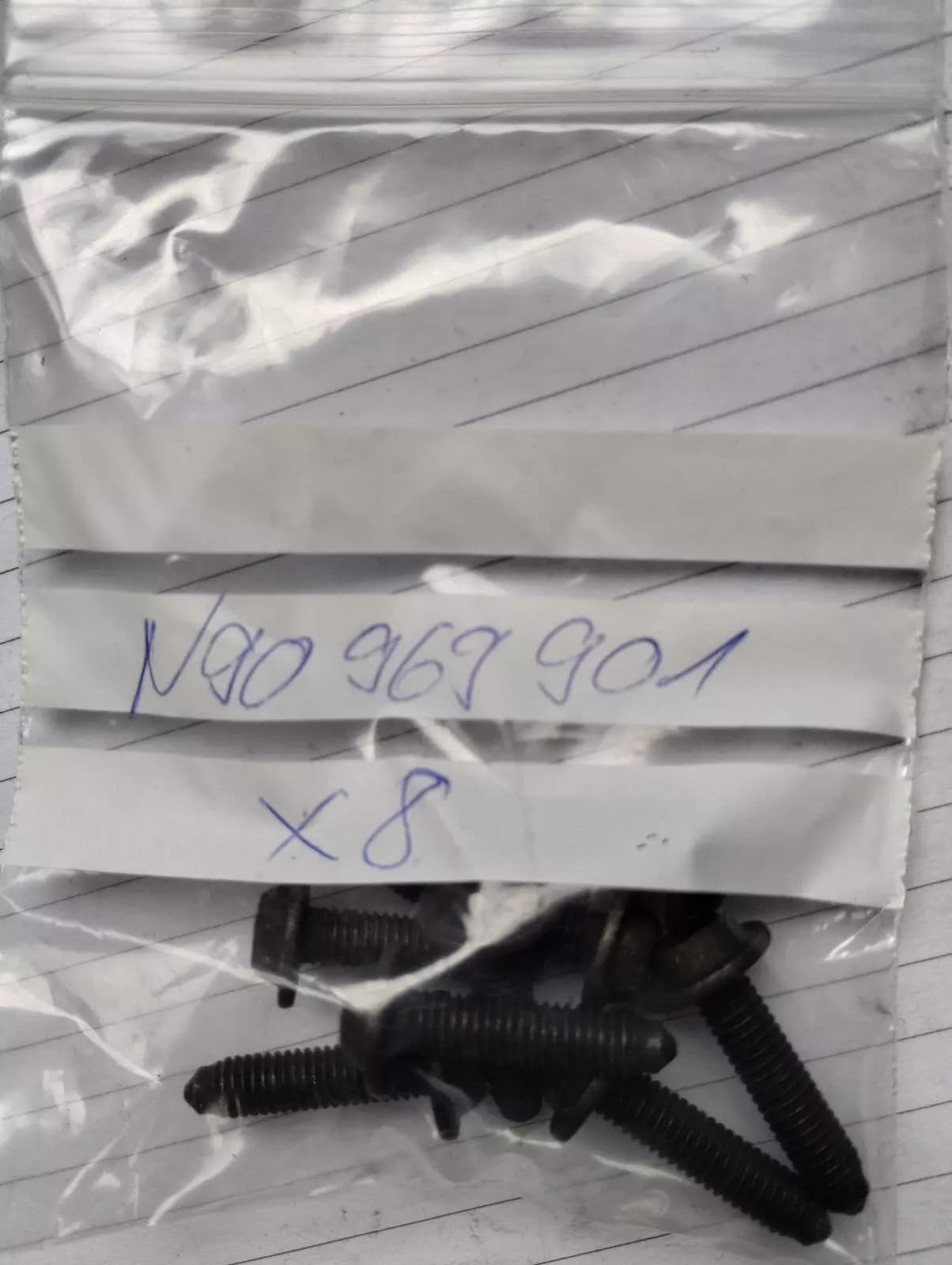 ORIGINAL VW GROUP PARTS, HEX SOCKET HEAD LOCATING 8 PCS No: N90969901