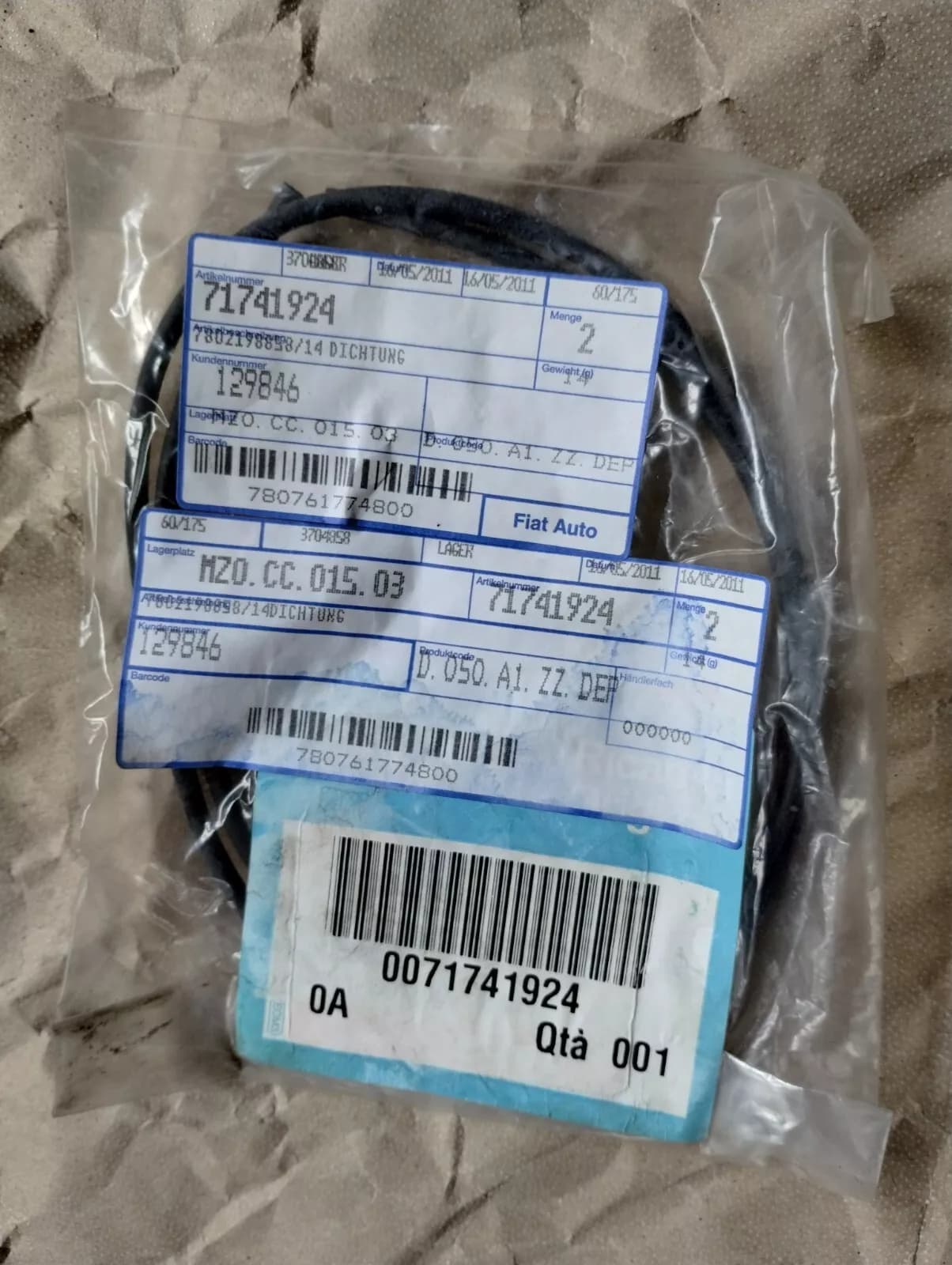 Genuine Fiat, Lancia Seal Nr: 71741924