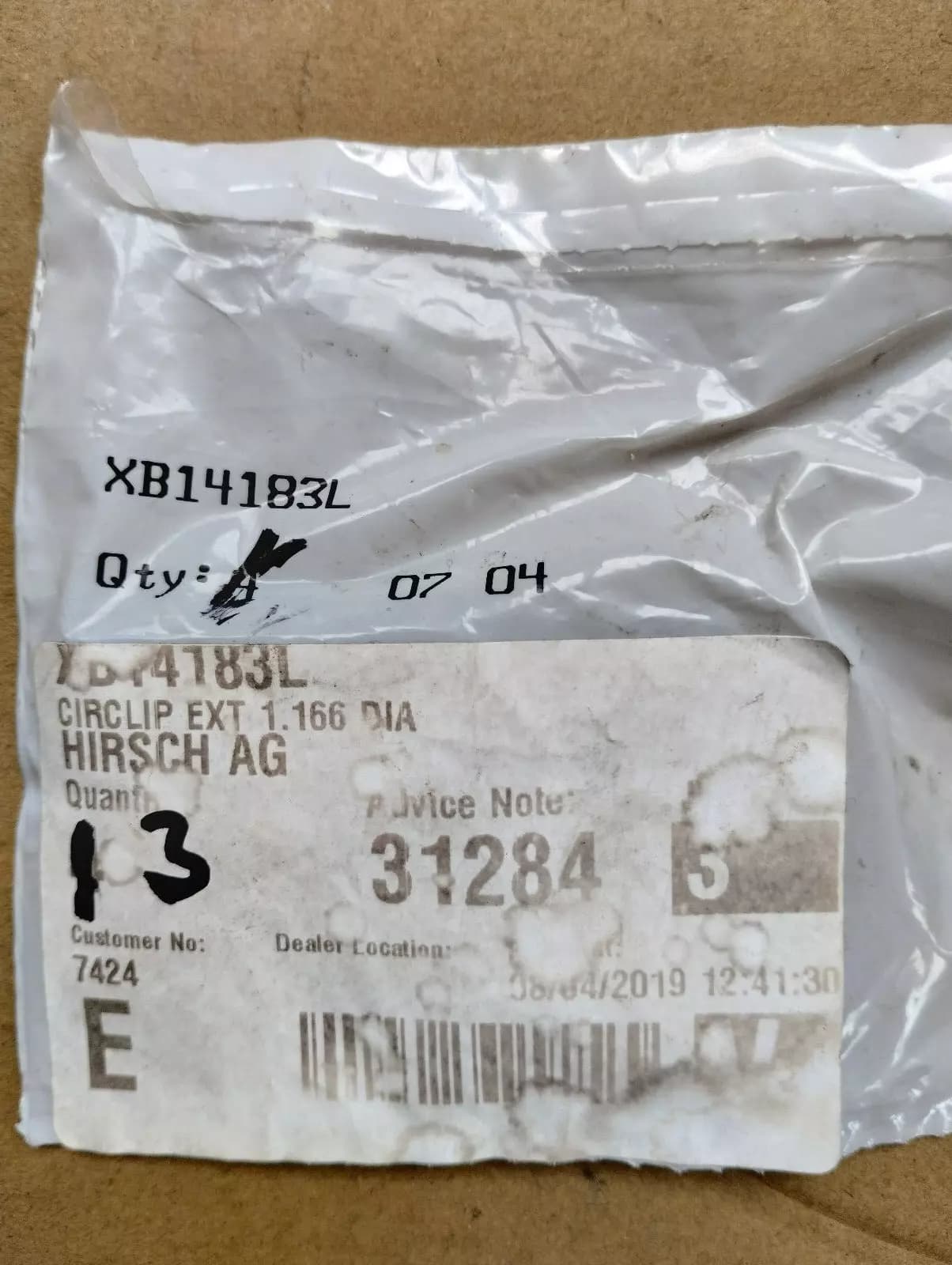 ORIGINAL BENTLEY CIRCLIP BRAKE PUMP 3 PCS NR: XB14183L