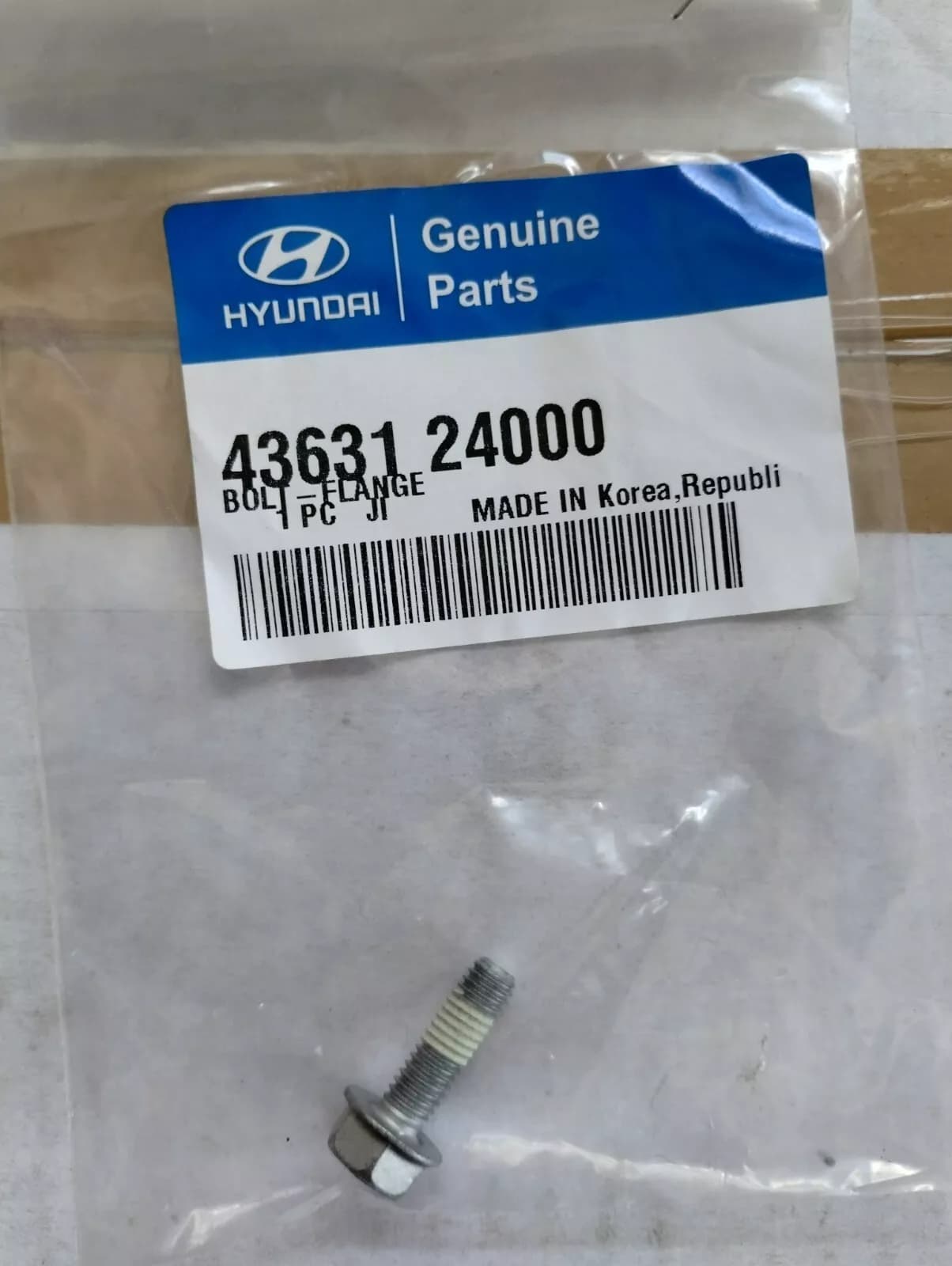 Genuine Hyundai, screw 3 pcs Nr: 4363124000