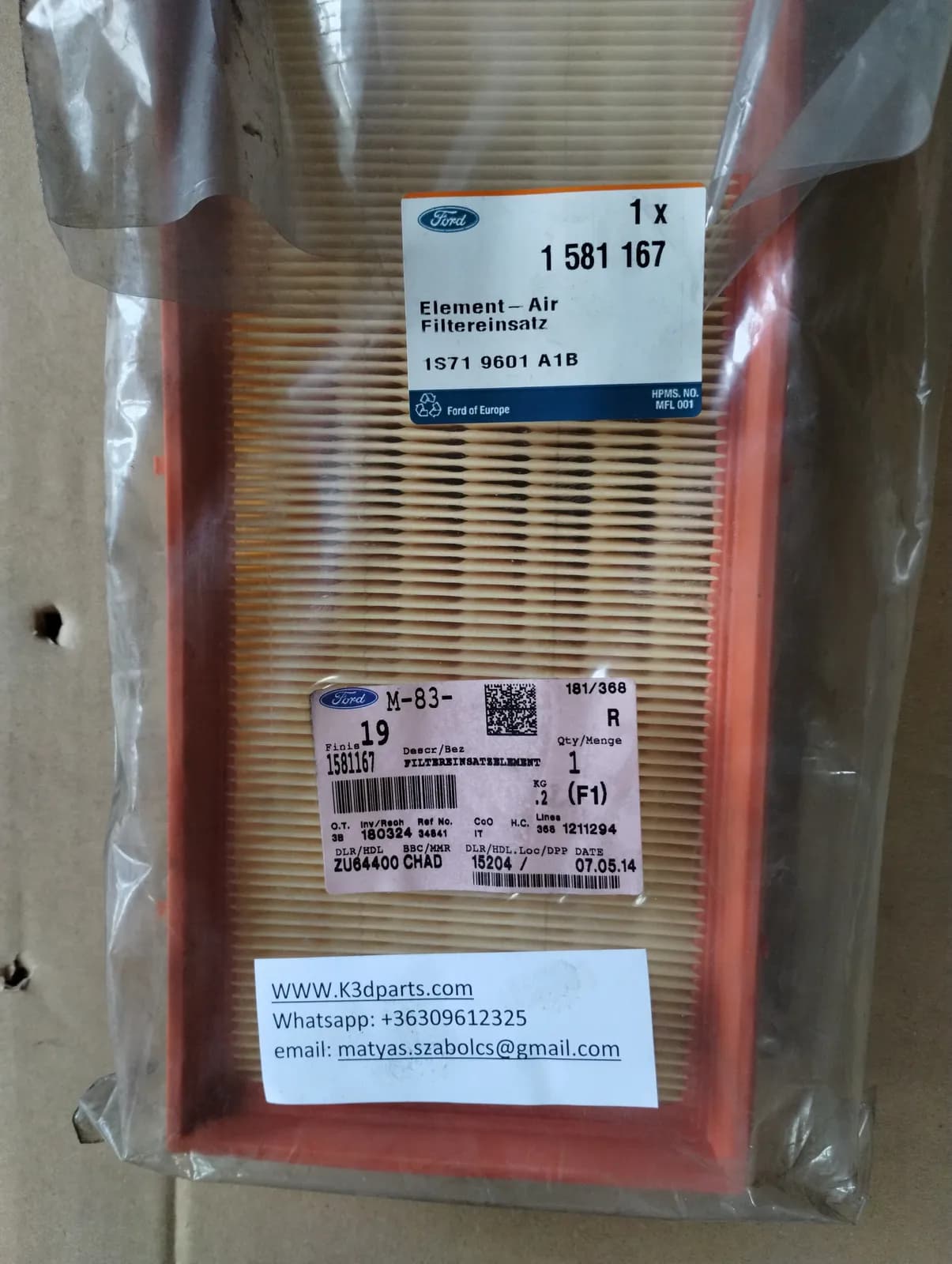 Genuine Ford Air Filter 