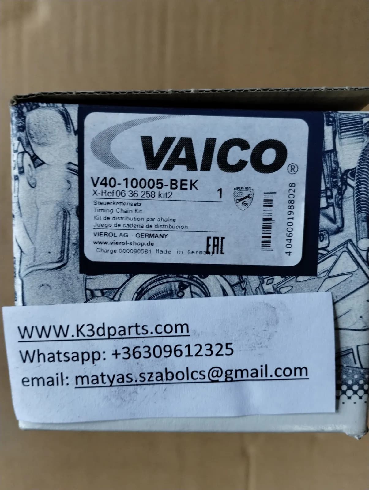 GM, SAAB timing chain kit Vaico. 