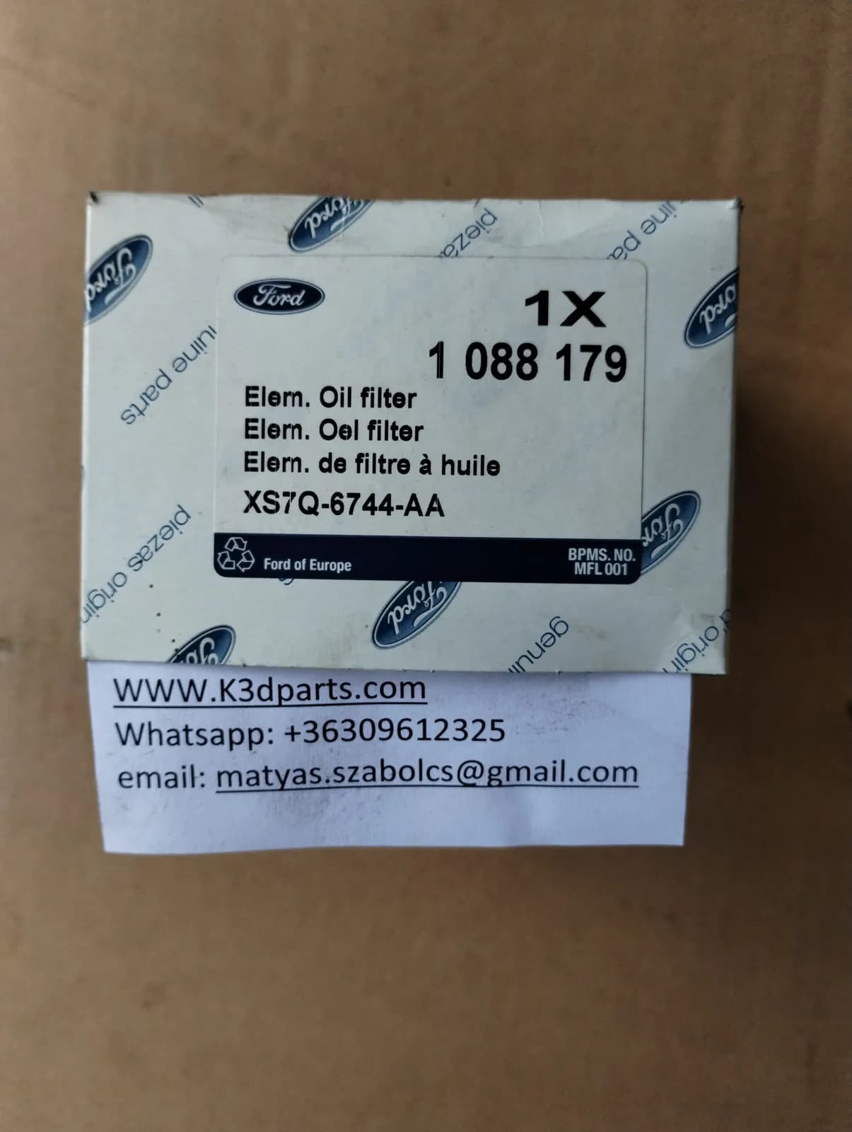 Genuine FORD Oil Filter,  Mondeo III. 2.0 TDCi, Transit 2000-2006 2.0/2.4 Di/TDCi .