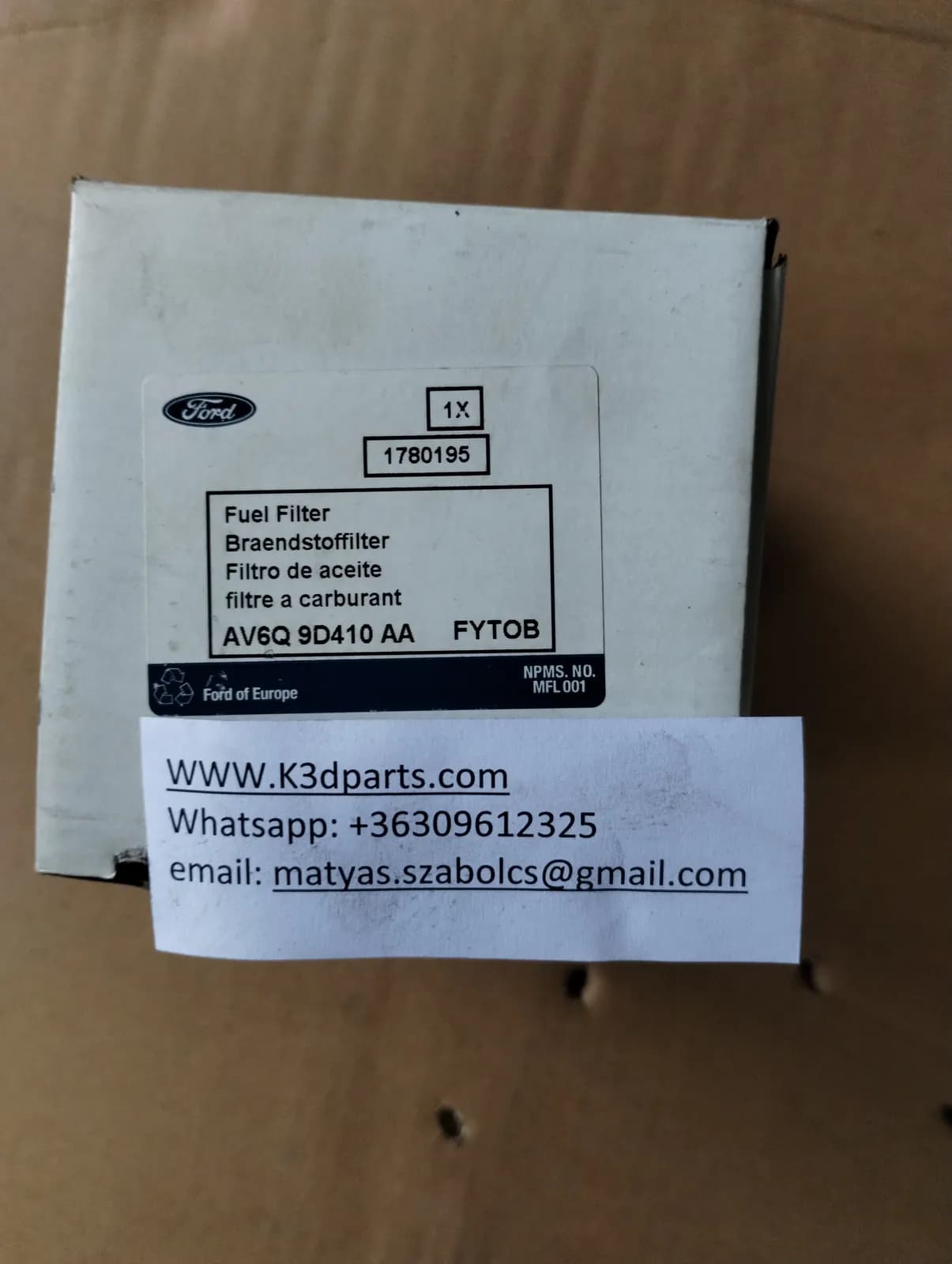 Genuine Ford Fuel Filter, GRAND C-MAX 1.6 TDCi 12/10. 