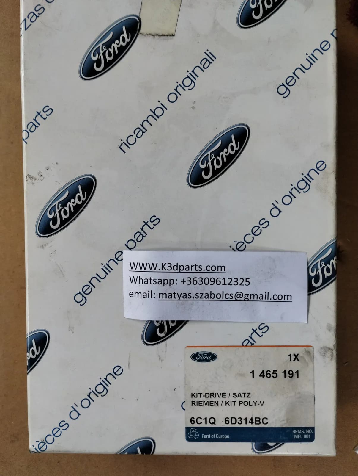 Genuine Ford Ford Transit TT9 TTG Drive belts kit. 