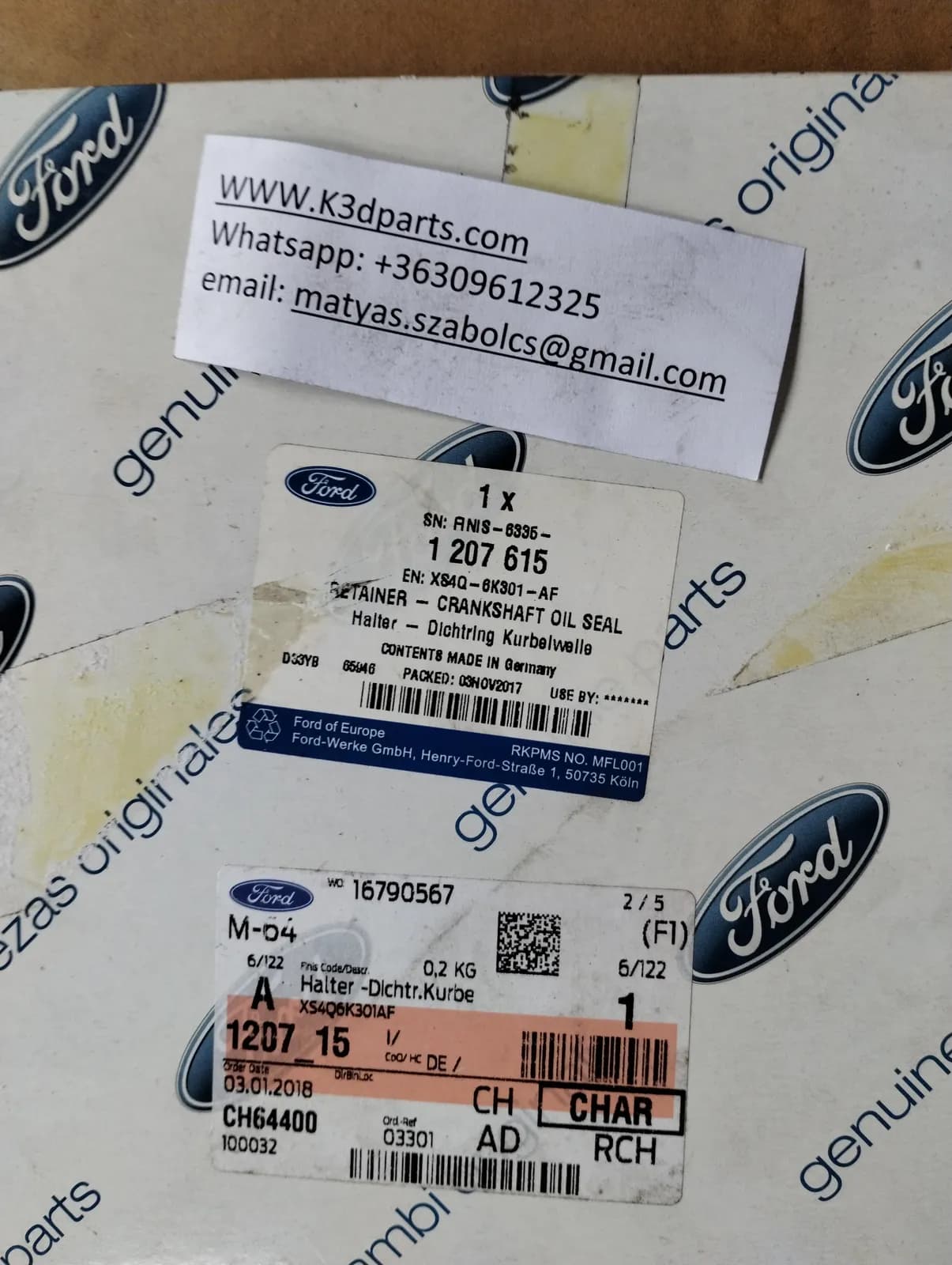 Genuine Ford C-MAX MK1 CRANKSHAFT OIL SEAL.
