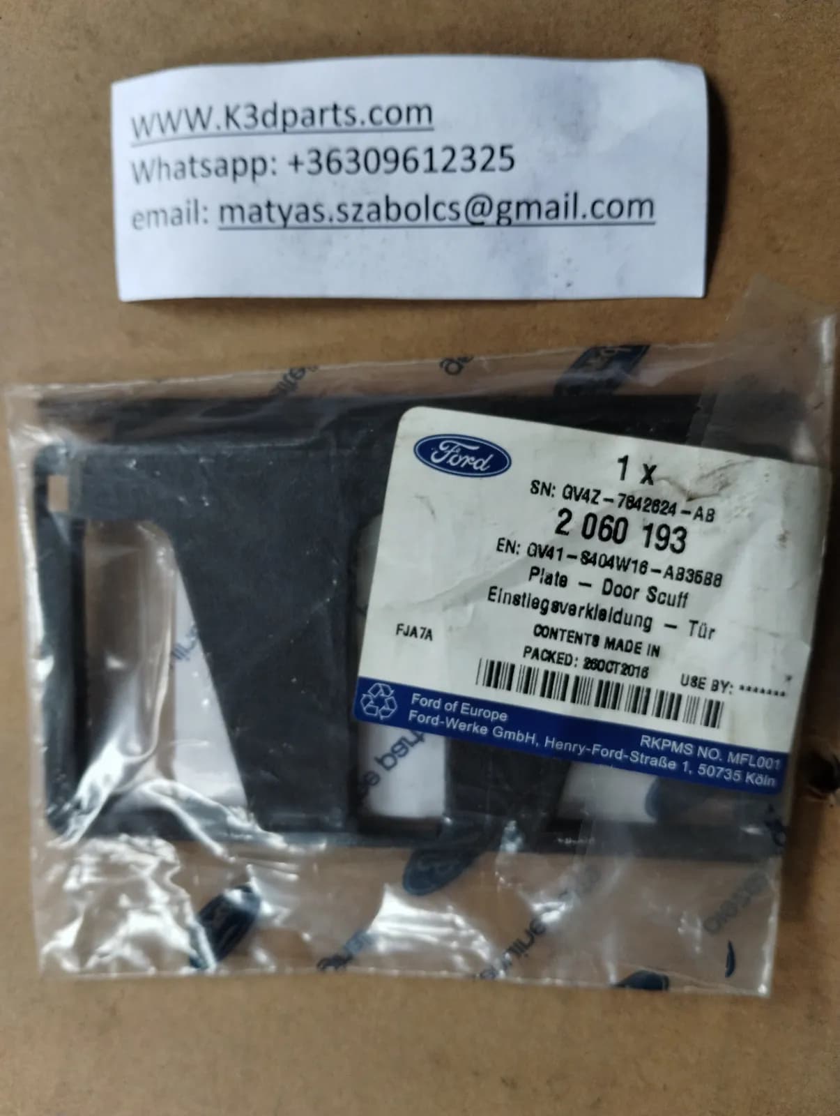 Genuine Ford Door Scuff Plate .