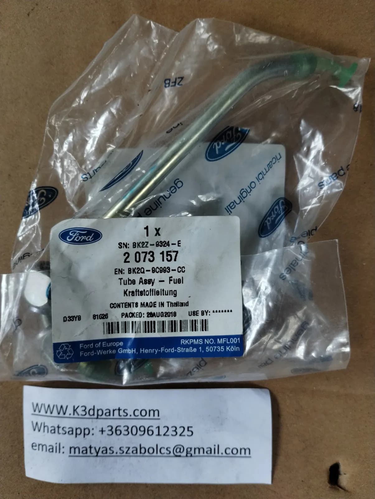 New Genuine Ford Transit Fuel Injector Supply Tube Pipe Cylinder No 4 Mk7 Mk8 Custom. 