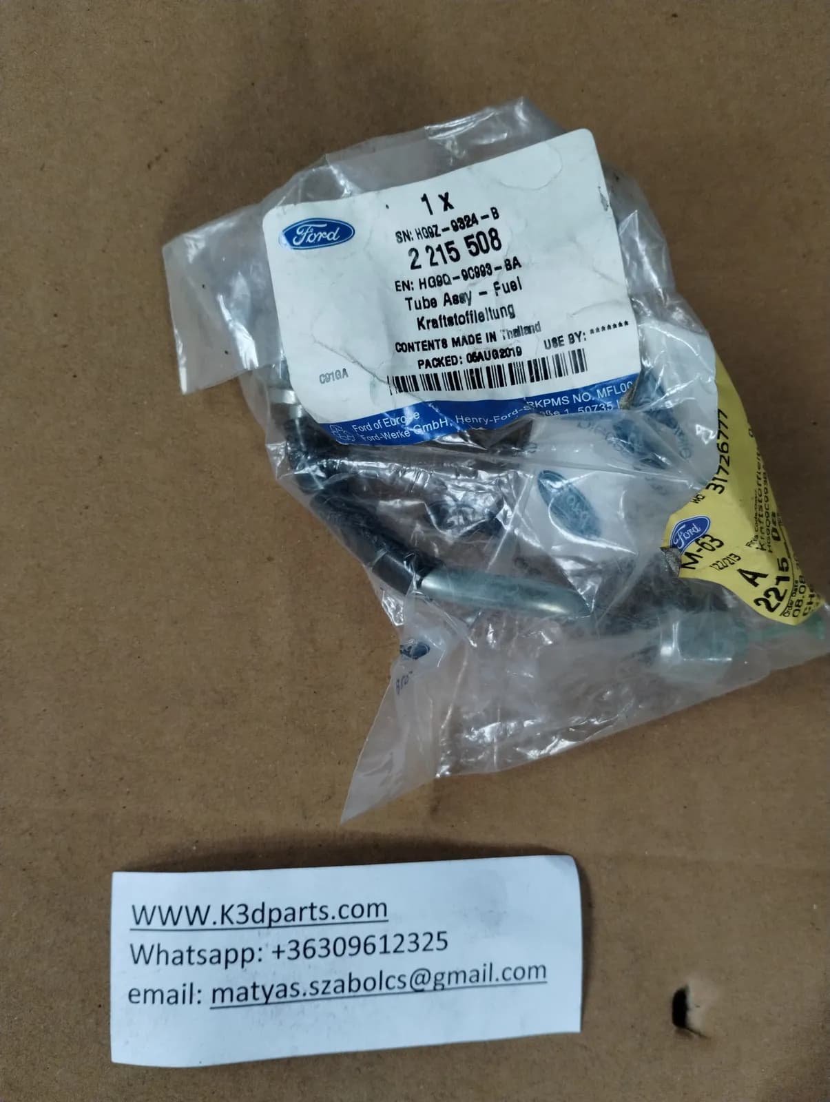 New Genuine Ford TRANSIT / TOURNEO CUSTOM I (2012-) / 2018 Fuel Injector pipe. 