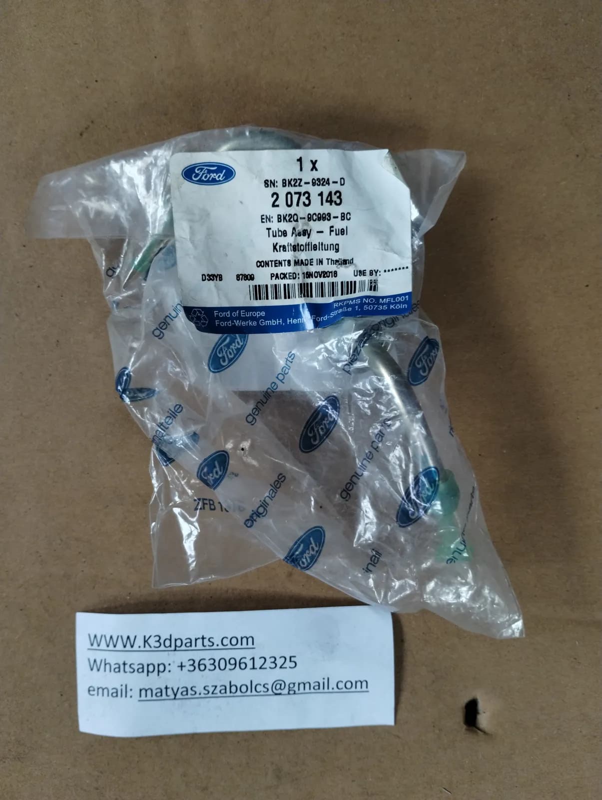 New Genuine Ford Fuel Injector pipe. 