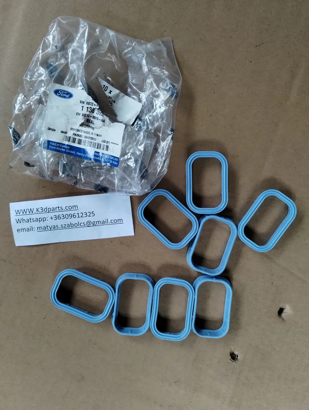 NEW GENUINE FORD 8Pcs Inlet Manifold Gasket Mondeo Transit Tourneo Custom Ranger. 