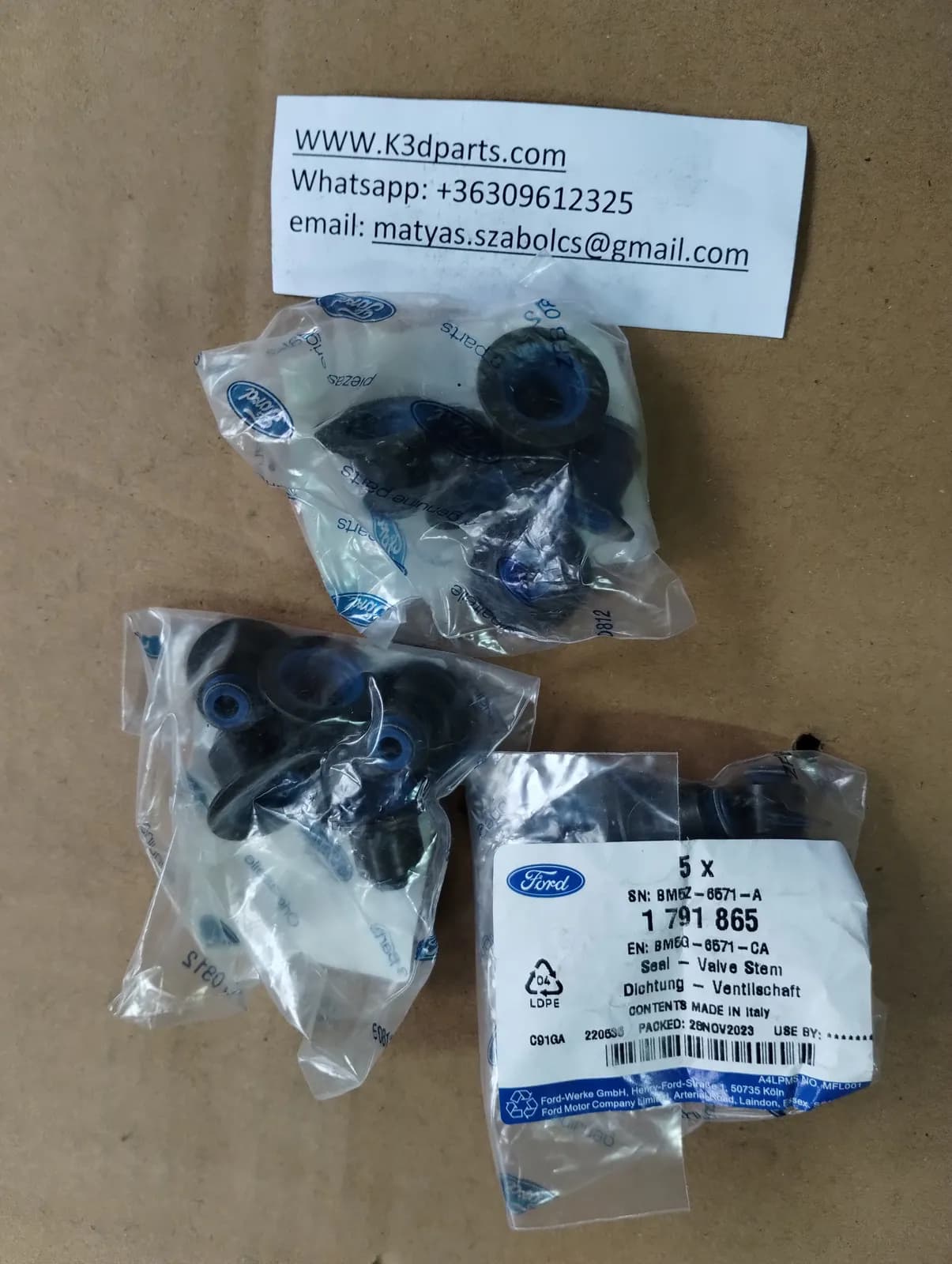 New Genuine Ford Seal Valve Stem 5pcs. 