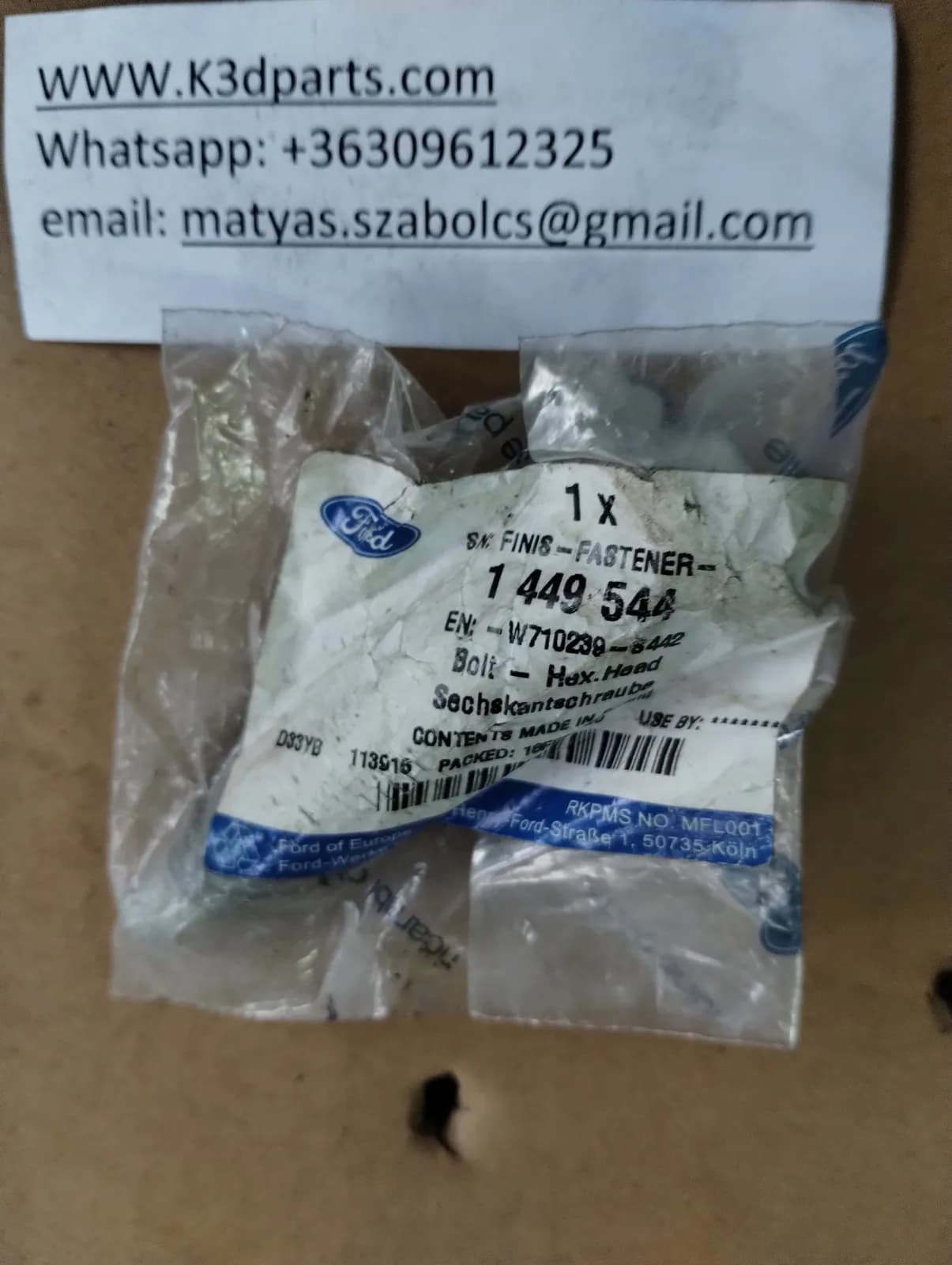 New Genuine Ford Rear Knuckle And Suspension Arms Hex Head Bolt. 