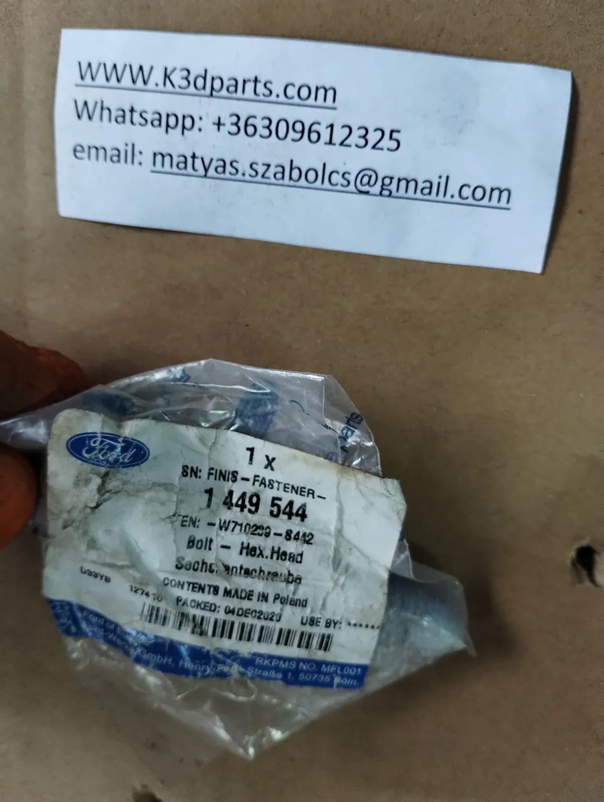 Genuine Ford Rear Knuckle And Suspension Arms Hex Head Bolt. 