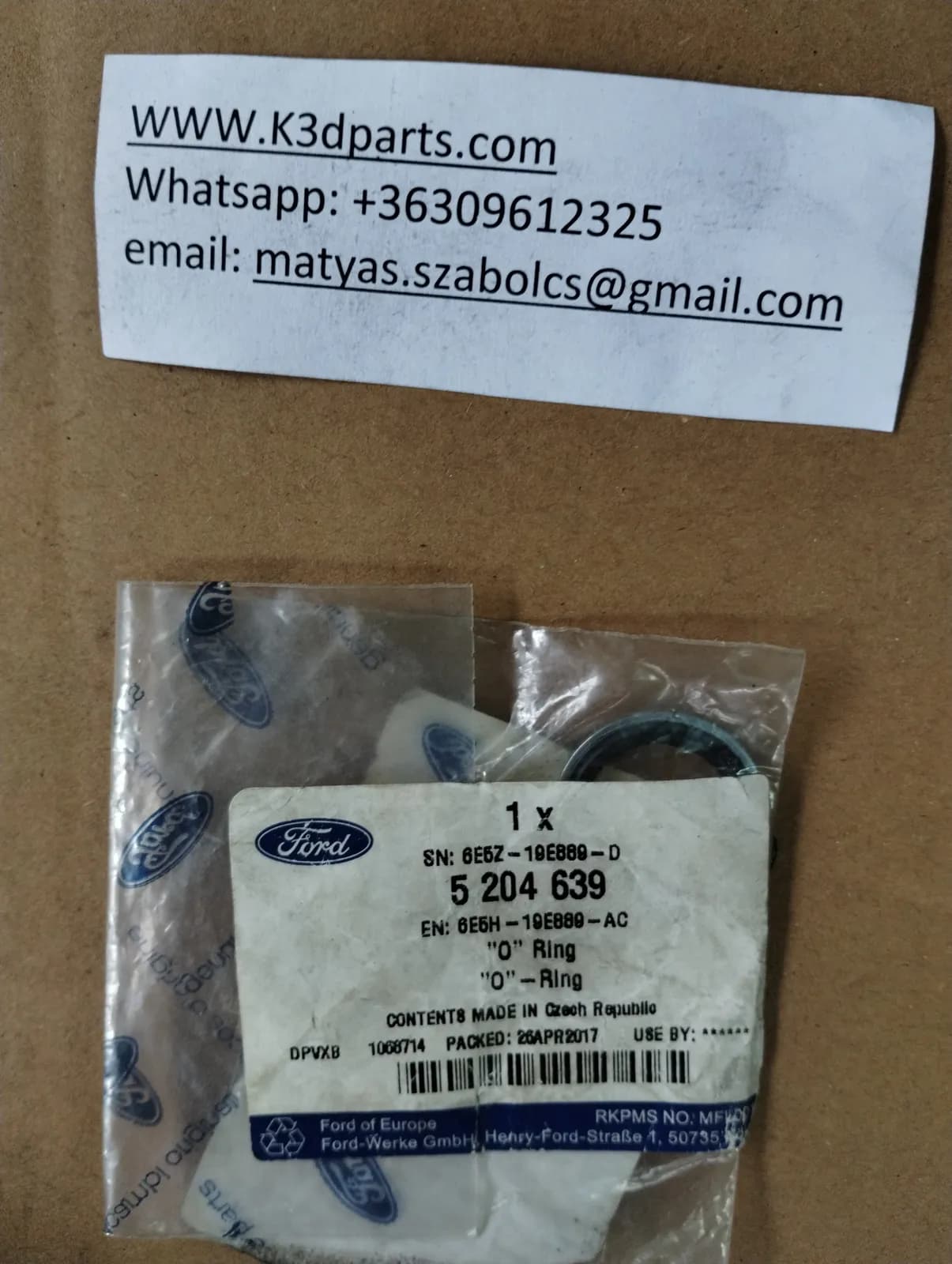 Genuine Ford Focus, Kuga, Ka A/C System Sealing Ring.
