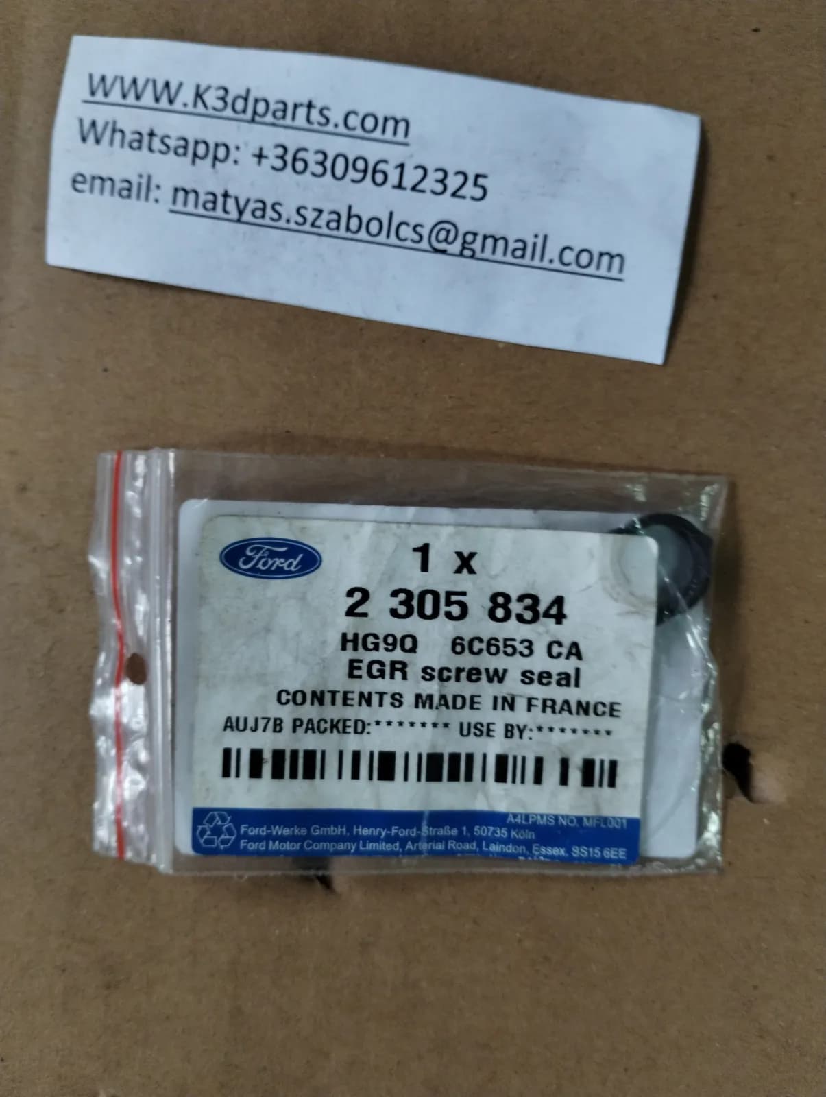 Genuine Ford EDGE MK2 EGR Gasket Seal.
