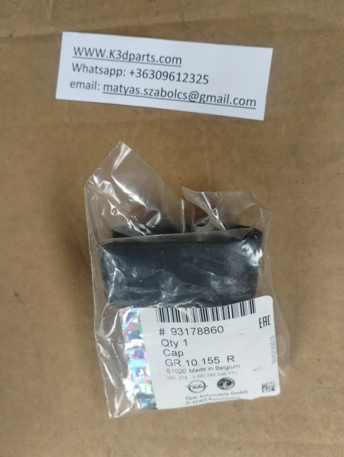 Genuine Saab Cap, Wiper arm Windscreen washer. Number: 93178860