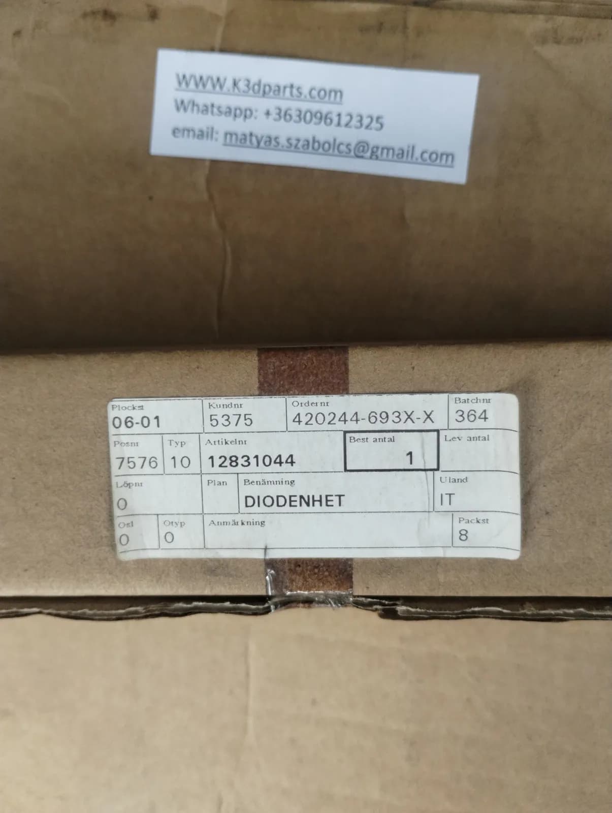 Genuine Saab Bulb 3rd Brake lamp LED Saab 9-3 (2003-). Part number 12831044. 