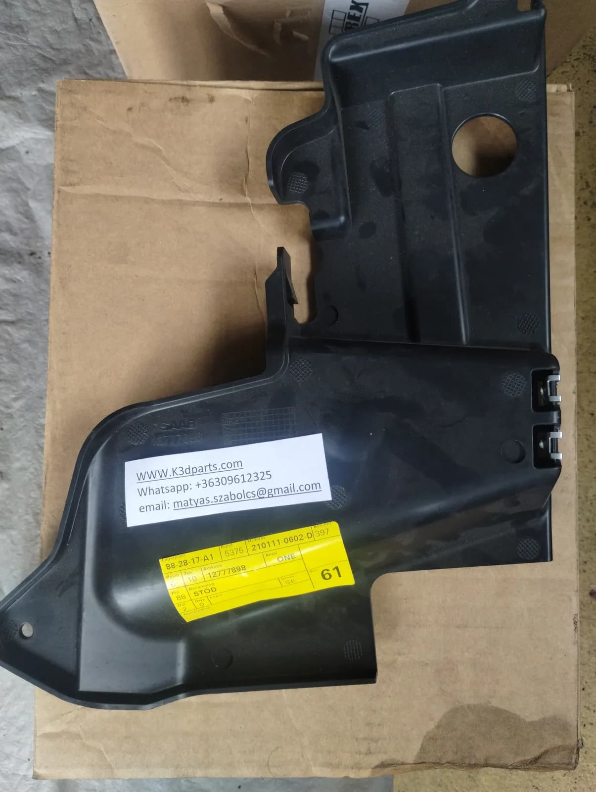 Genuine Saab Mounting bracket, Bumper front left Saab 9-3 (2003-). Part number 12777898.