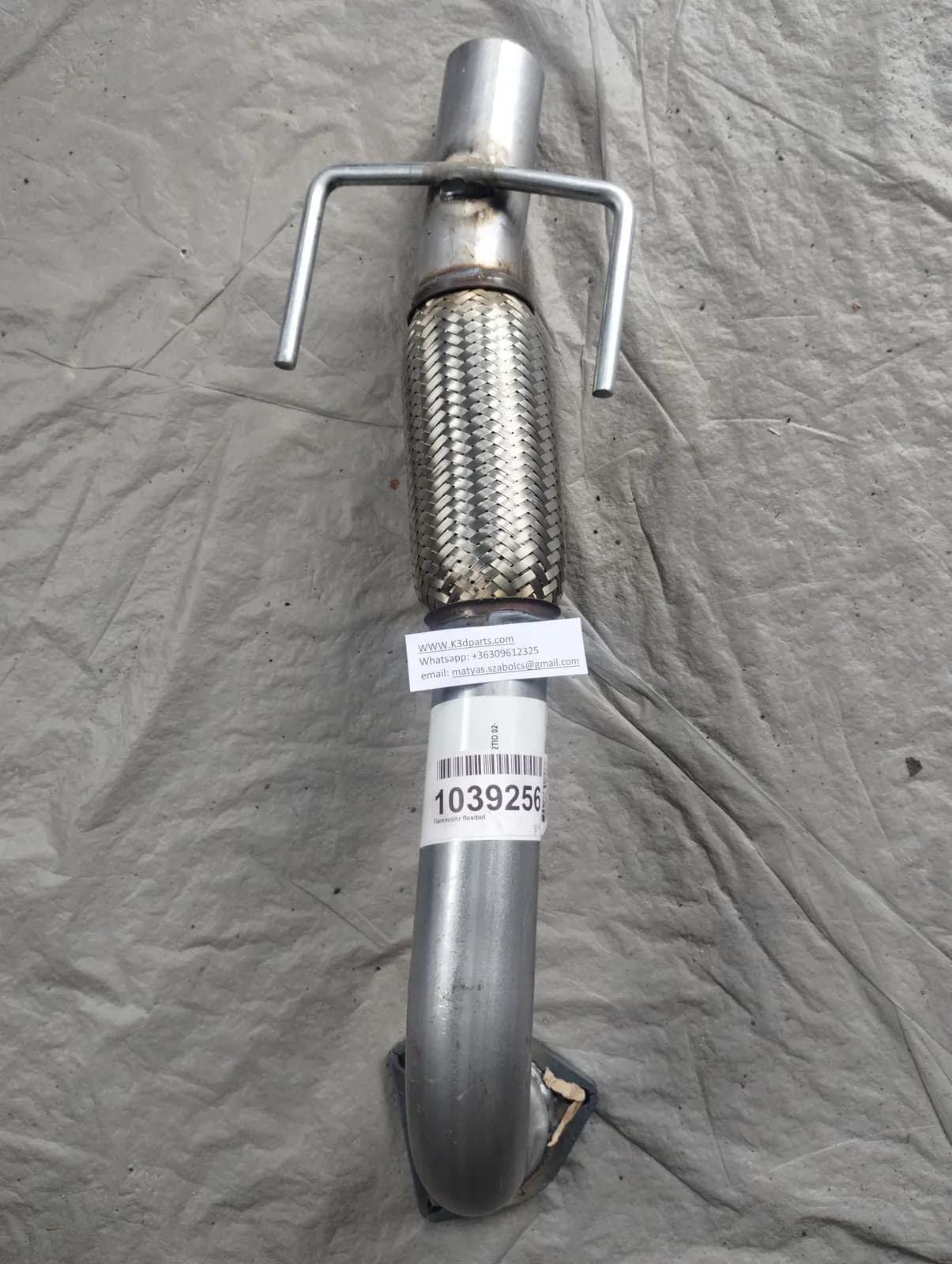 Genuine Saab Downpipe single tube flexible. Saab 9-3 (2003-). Part number 1039256. 