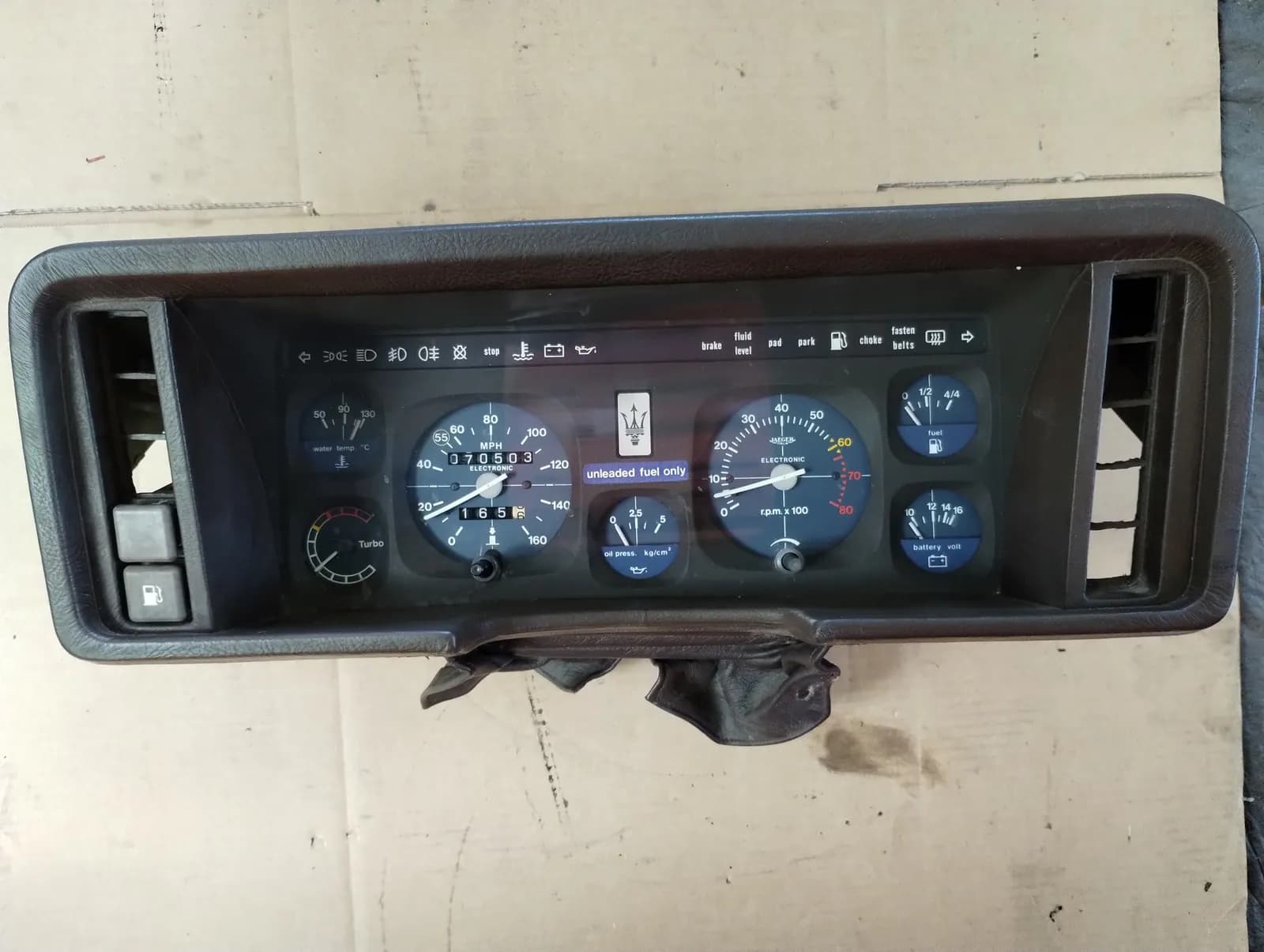 Genuine Maserati Biturbo Instrument cluster. Part number 394000 04