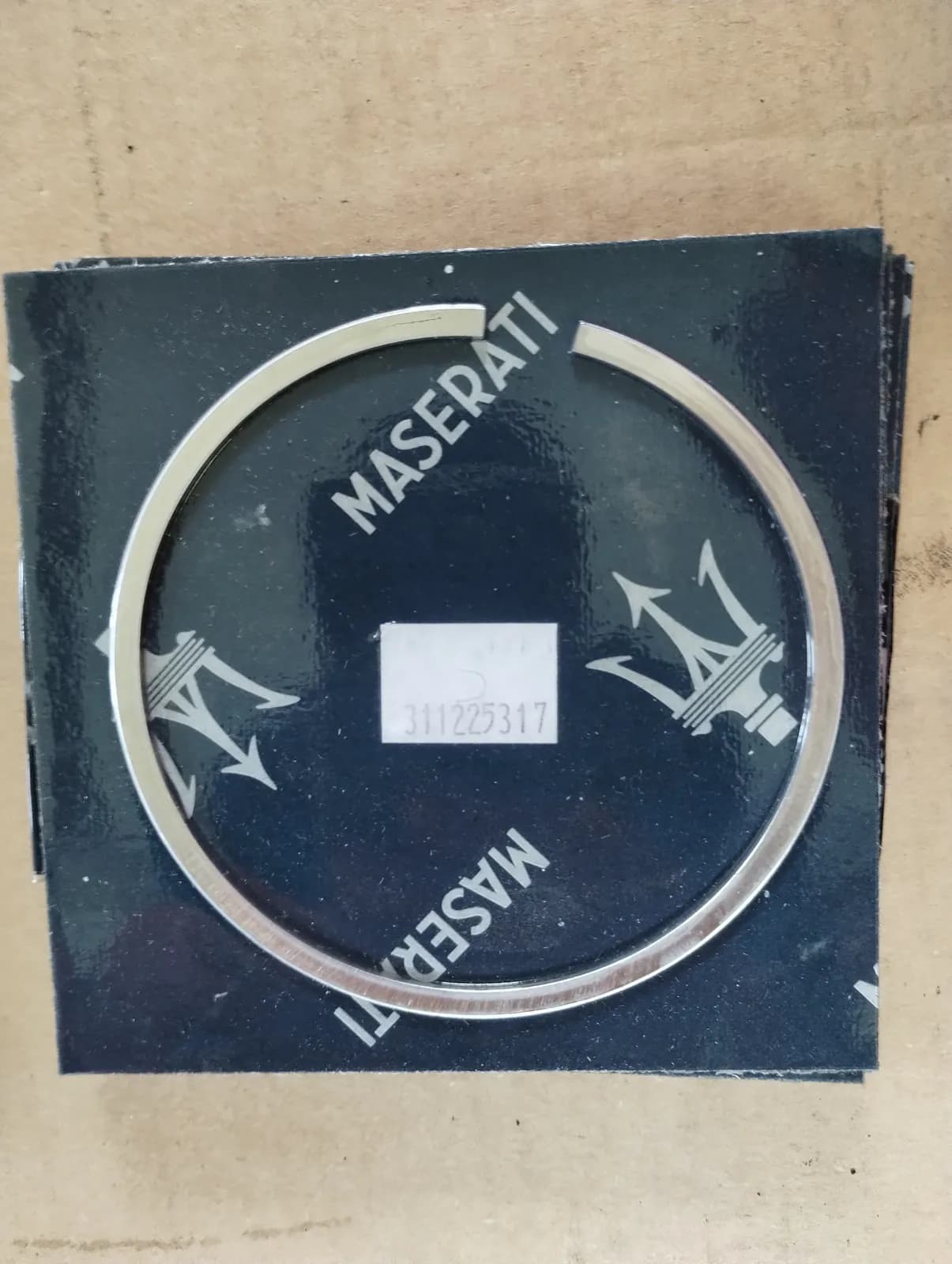 Genuine Maserati Biturbo Upper piston ring. Part Number 311225317.