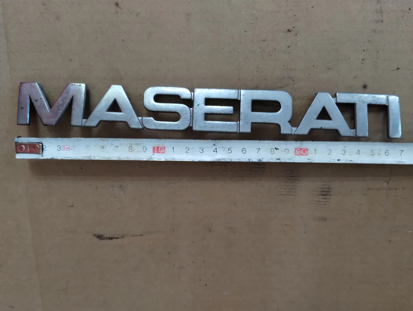 Genuine Maserati lettering.