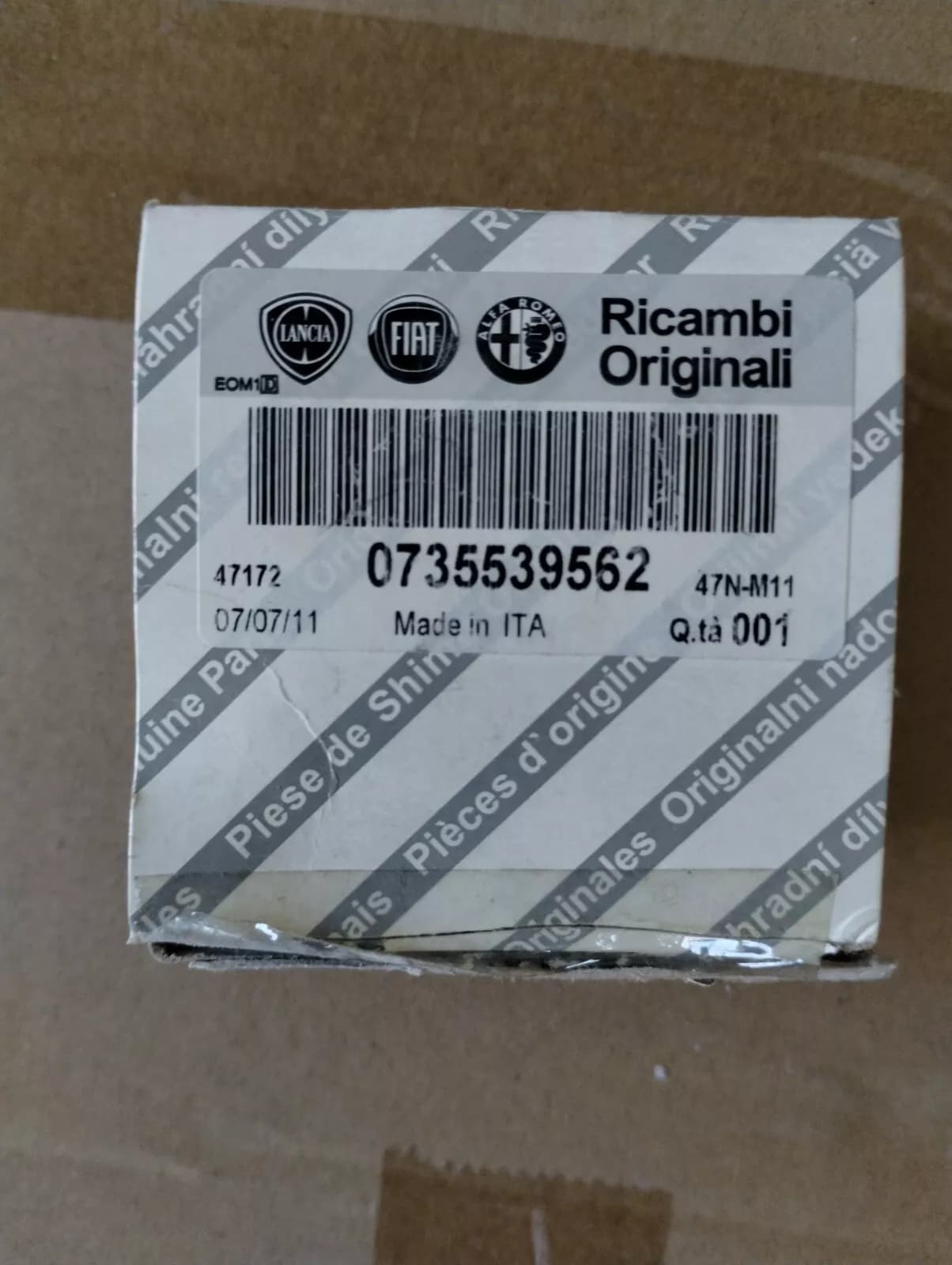 Genuine Fiat, Lancia, Alfa Romeo, Power RECEPTACLE No: 735539562